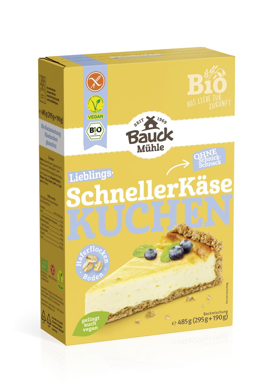 Schneller Käsekuchen glutenfrei Bio