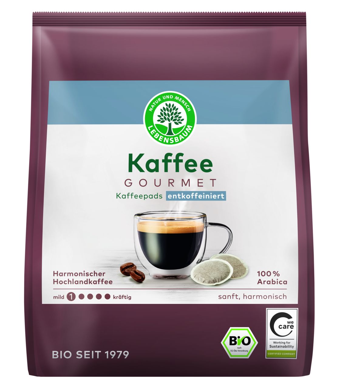 Kaffee Gourmet, Kaffeepads, entkoffeiniert