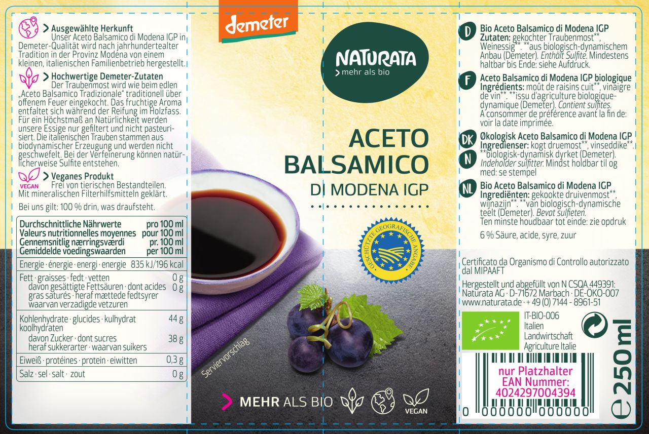 Aceto Balsamico di Modena IGP