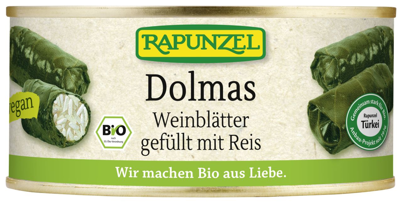 Dolmas Weinblätter gefüllt mit Reis, Projekt