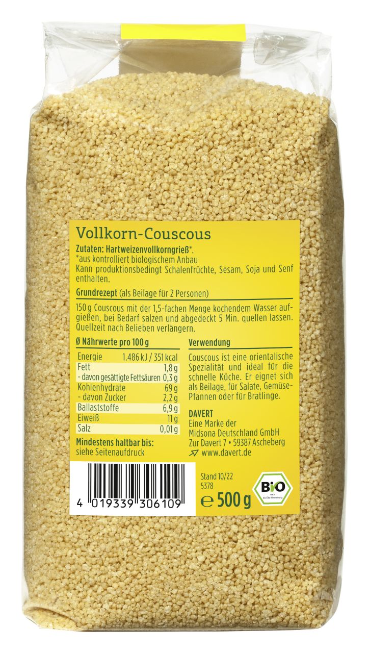 Vollkorn Couscous 500g