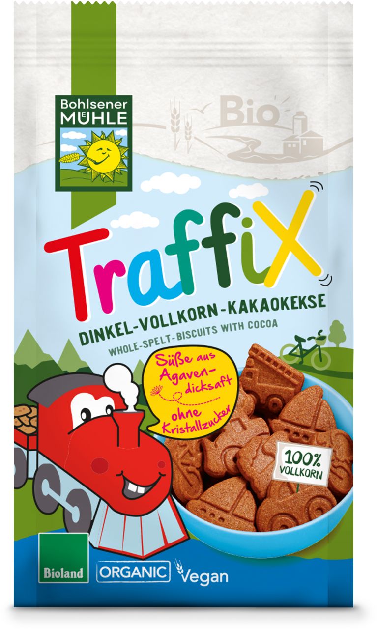 TraffiX Dinkel-Vollkorn-Kakaokekse