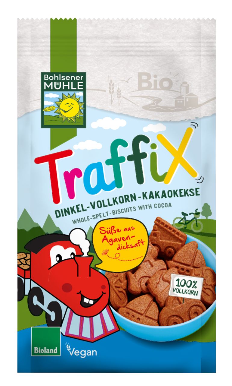 TraffiX Dinkel-Vollkorn-Kakaokekse