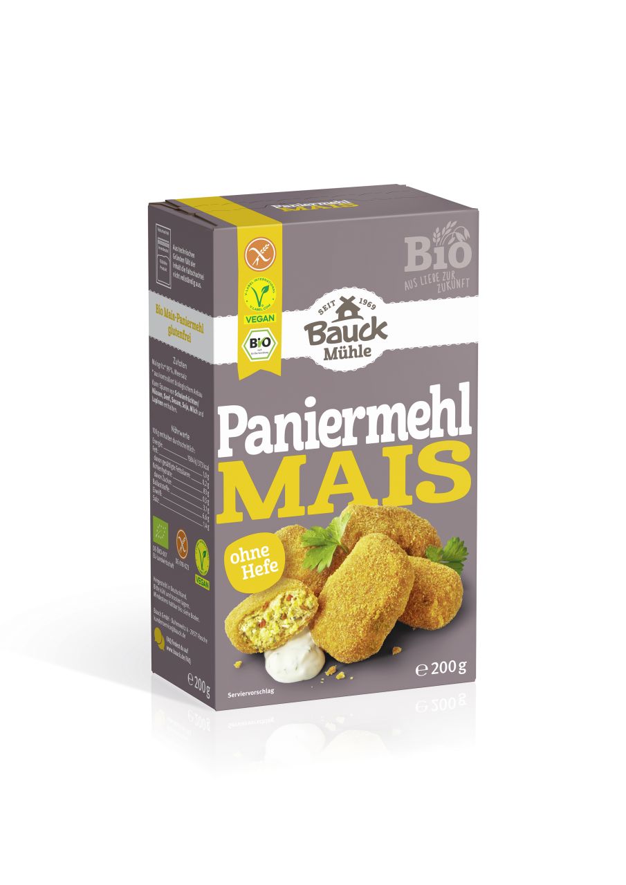 Mais Paniermehl ohne Hefe glutenfrei Bio