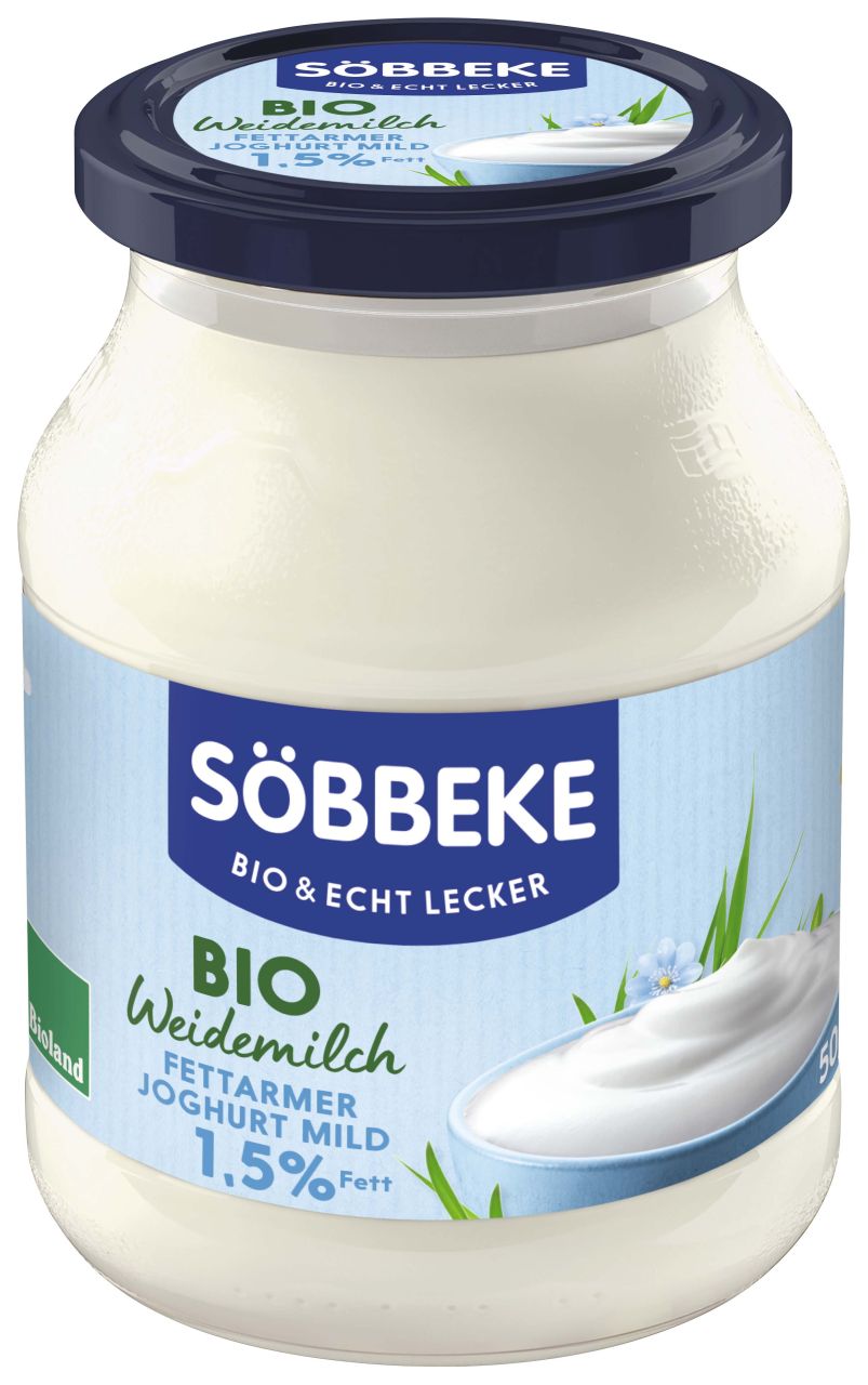 Bio Weidemilch fettarmer Naturjoghurt mild