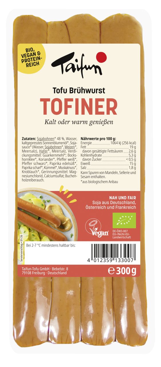 Tofu Brühwurst Tofiner