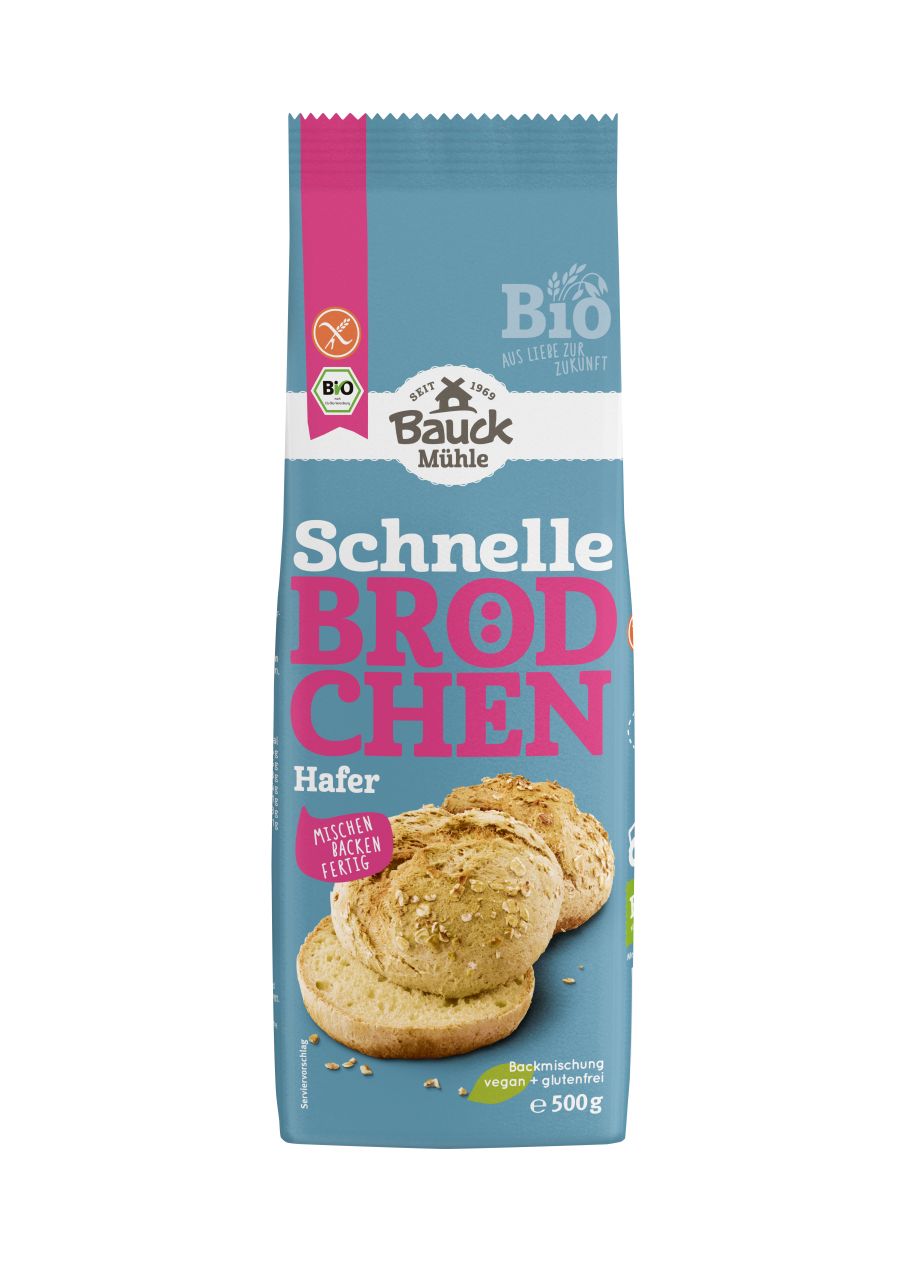 Schnelle Brötchen Hafer glutenfrei Bio