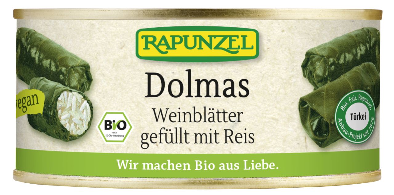 Dolmas Weinblätter gefüllt mit Reis, Projekt