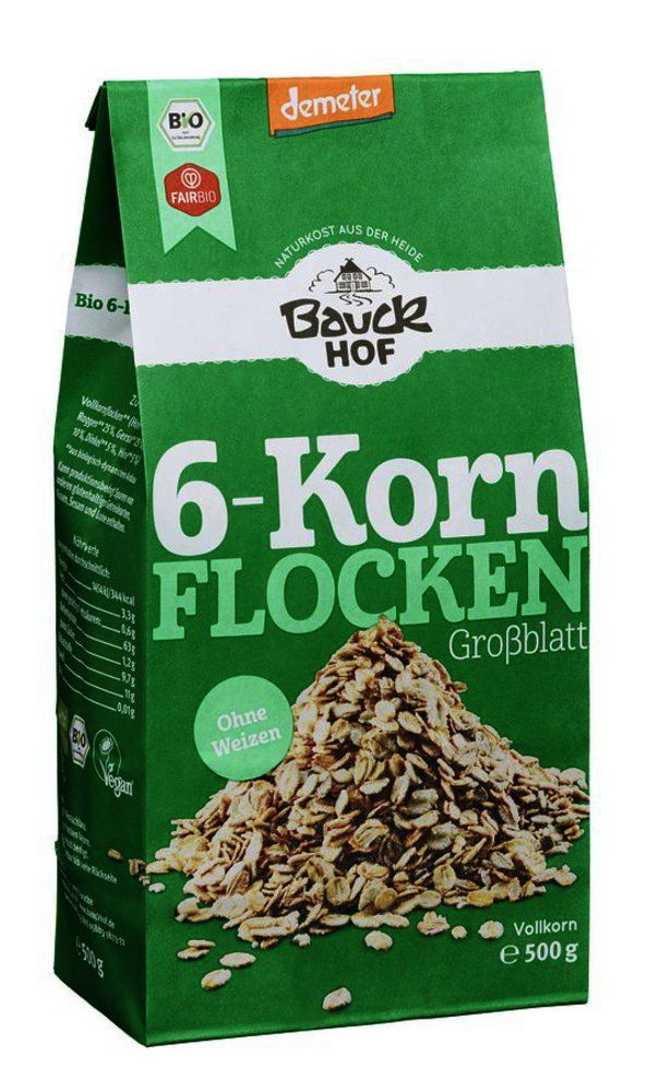 6-Korn Flocken ohne Weizen Demeter