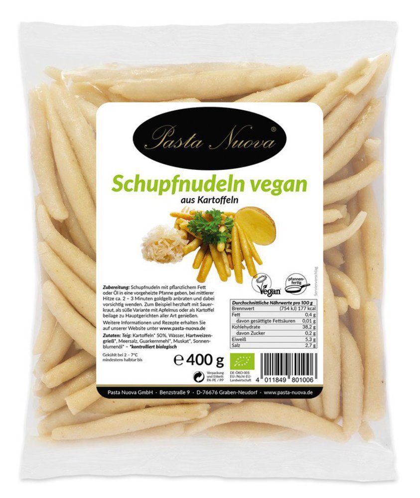 Frische vegane Schupfnudeln aus Kartoffel