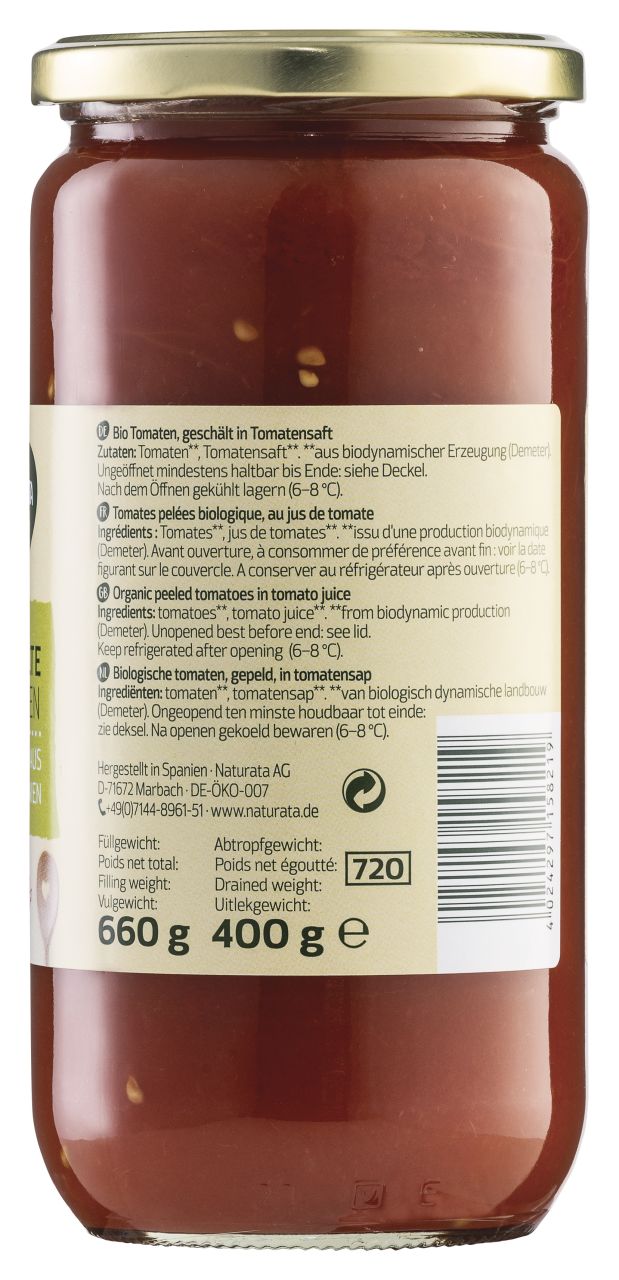 Geschälte Tomaten in Tomatensaft