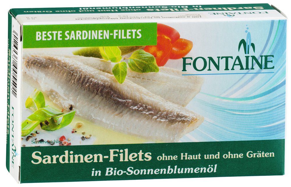 Sardinen ohne Haut u. Gräten in Bio-Sonnenblumenöl