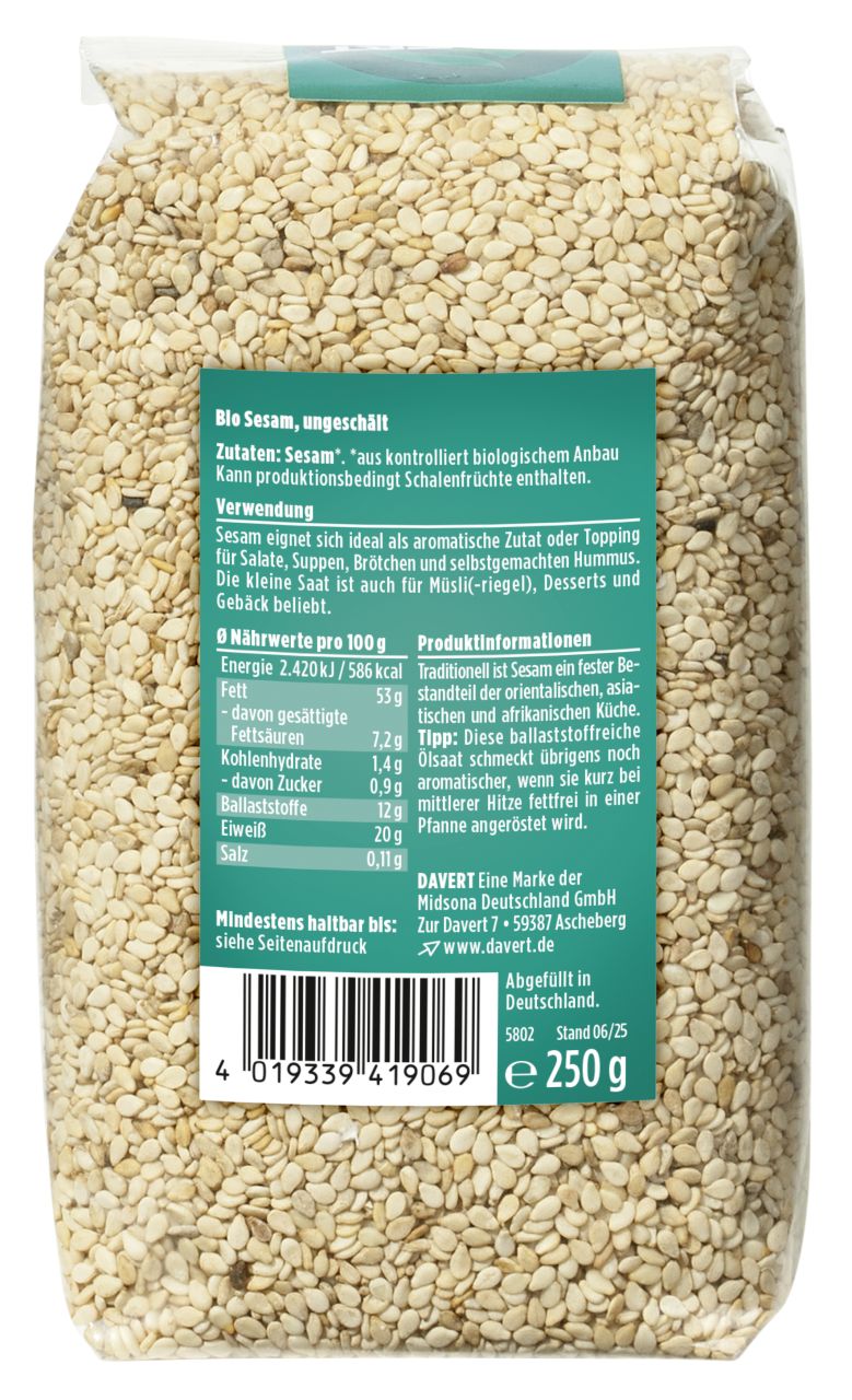 Sesam, ungeschält 250g