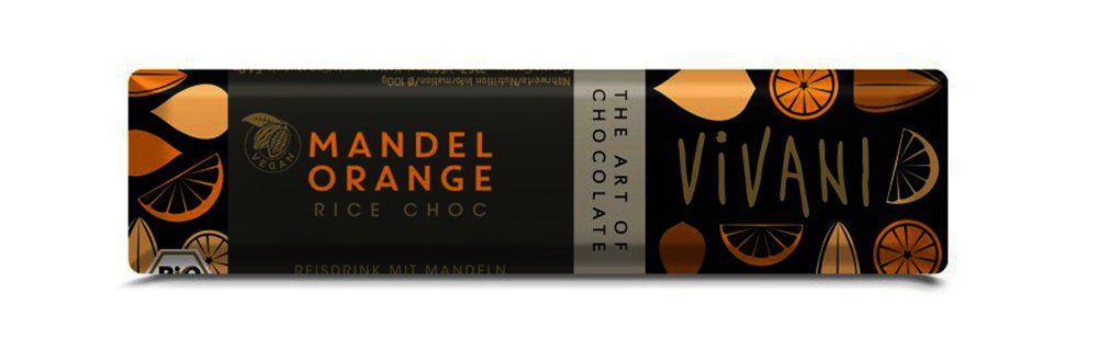 Mandel Orange Rice Choc Riegel