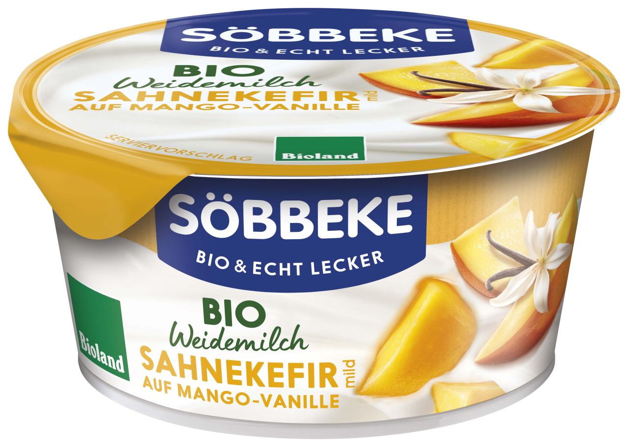 Bio Weidemilch Sahnekefir Mango-Vanille 150g