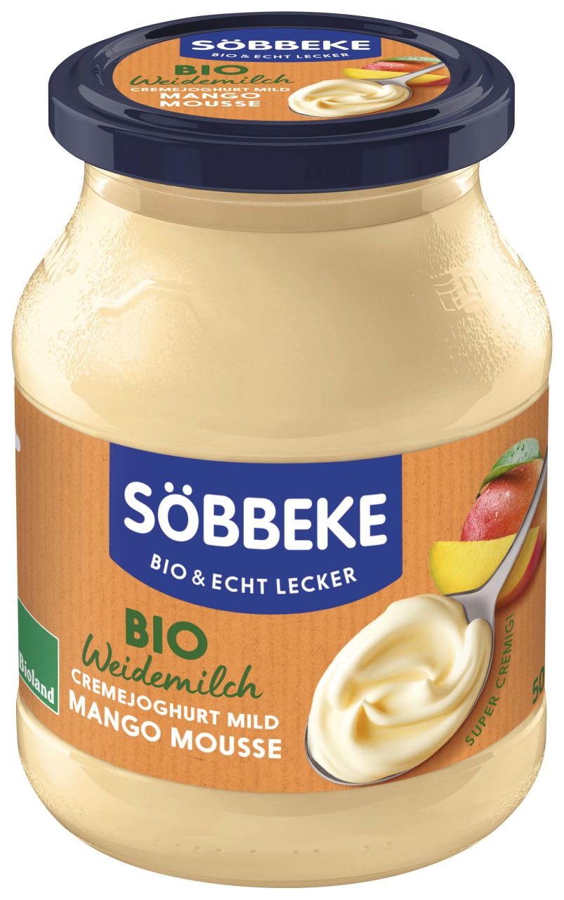 Bio Weidemilch Joghurt mild Mango Mousse