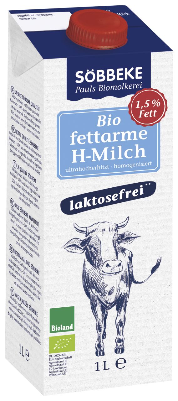 haltbare fettarme Bio-Milch laktosefrei