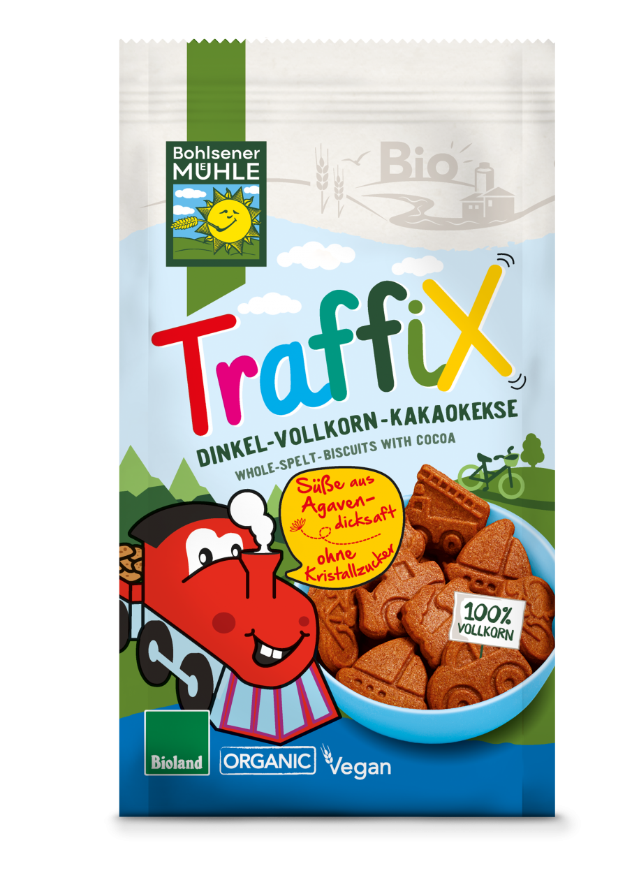 TraffiX Dinkel-Vollkorn-Kakaokekse