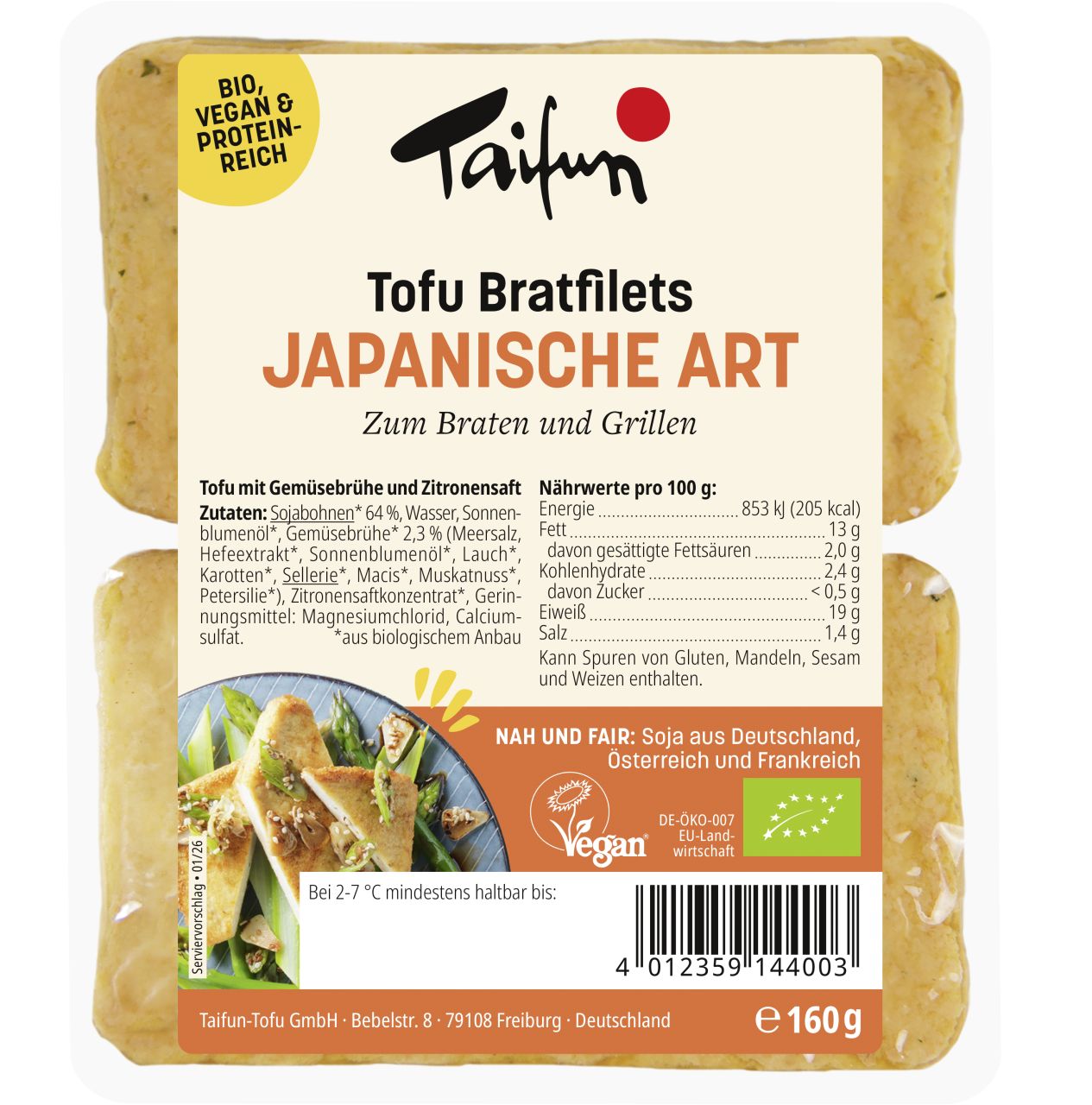 Tofu Bratfilets Japanische Art