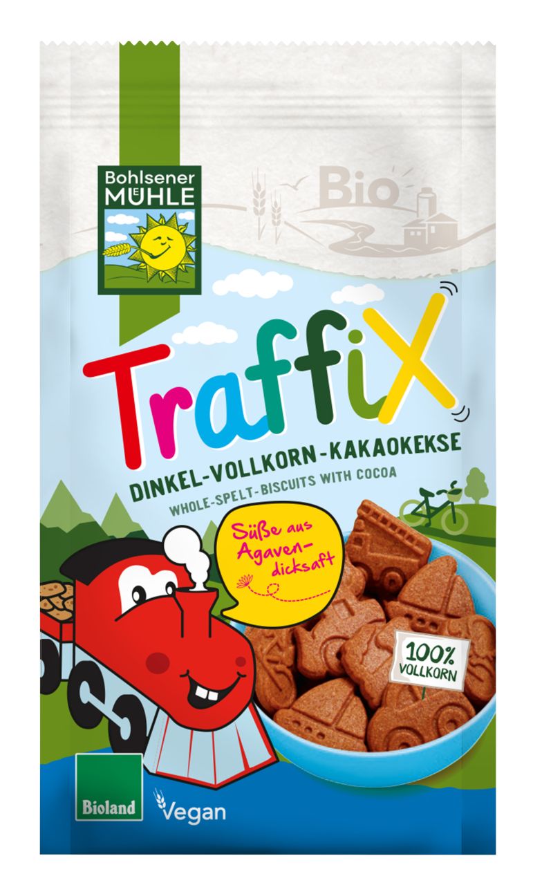 TraffiX Dinkel-Vollkorn-Kakaokekse