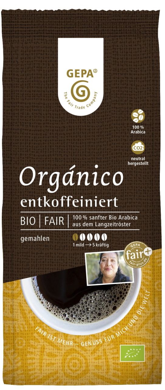 Bio organico entkoffeinierte fairness