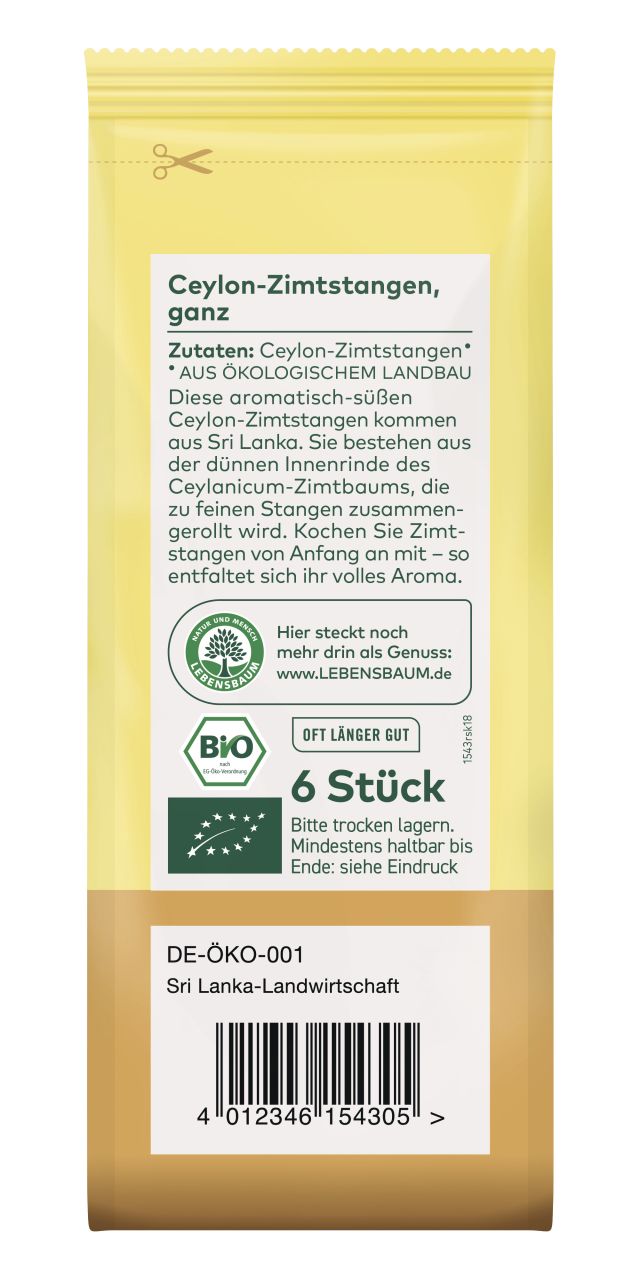 Ceylon-Zimtstangen, ganz