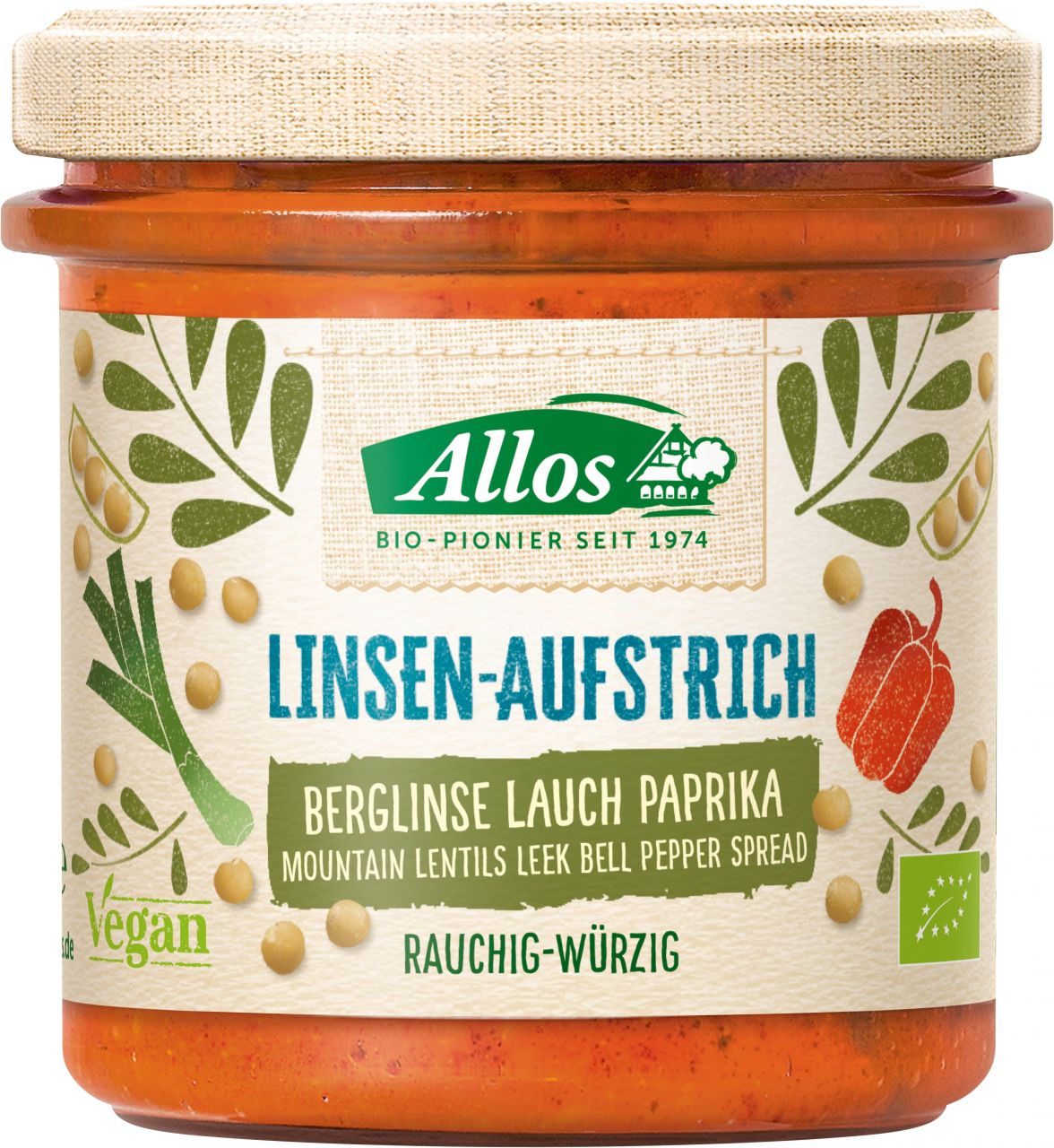Linsen-Aufstrich Berglinse Lauch Paprika